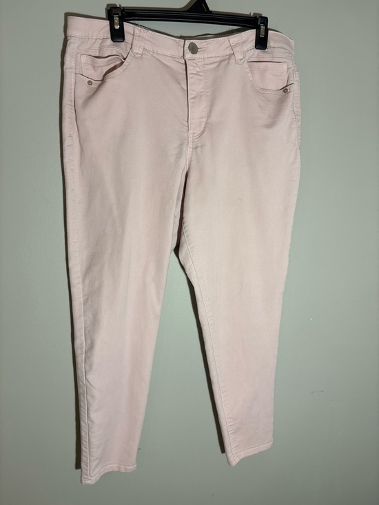 Democracy Denim - Democracy Ab Solution Jeans Size 14 Pink Stretch Ankle Straight Leg